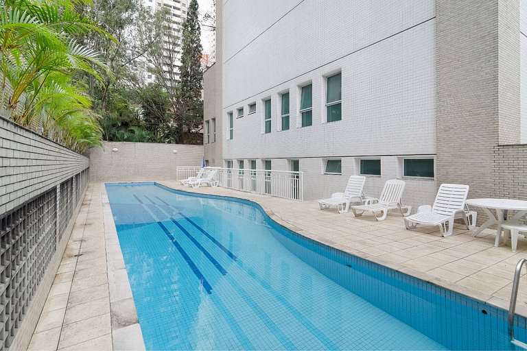 Apartment in Benedito Calixto with garage and AC