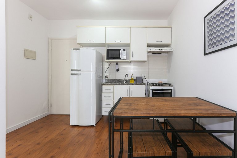 apartamento na benedito calixto | garagem | piscina | AC