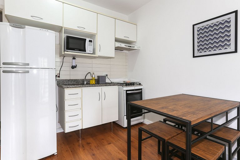 apartamento na benedito calixto | garagem | piscina | AC