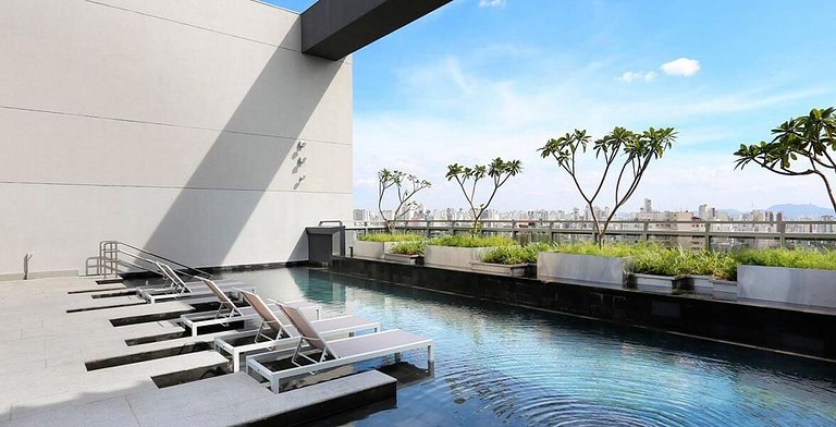 Varanda com vista | AC | Piscina
