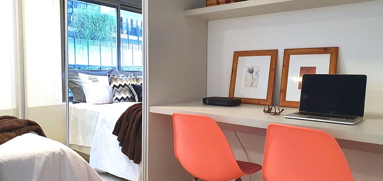 Vila Madalena Studio | garage | balcony | pool