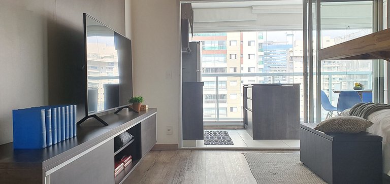 Estúdio Design na Augusta c/ Garagem e Piscina