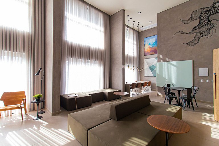 comfortable studio at bela cintra | 200mbps | pool