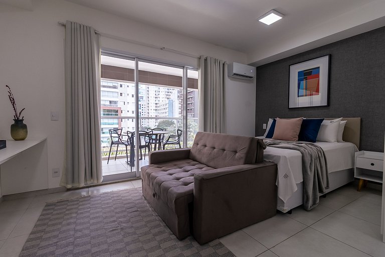 Estudio na Augusta | 200mbps | garagem | piscina