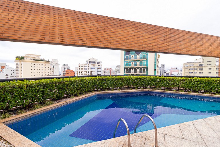 Flat nos Jardins | cozinha | estacionamento