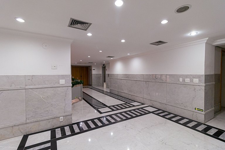 Flat nos Jardins | cozinha | estacionamento