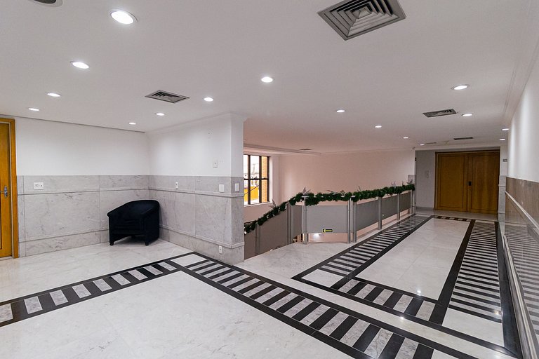 Flat nos Jardins | cozinha | estacionamento