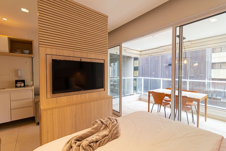 studio | 200mbps| garagem | piscina infinity