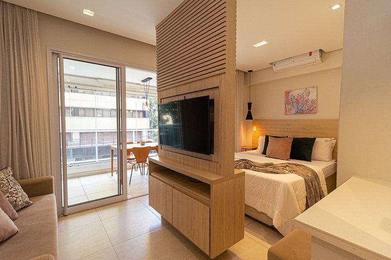 studio | 200mbps| garagem | piscina infinity