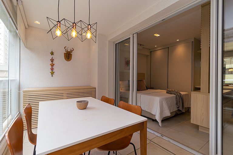 studio | 200mbps| garagem | piscina infinity