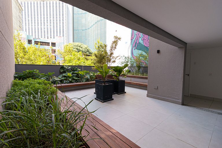 Studio autoral na República • Piscina rooftop