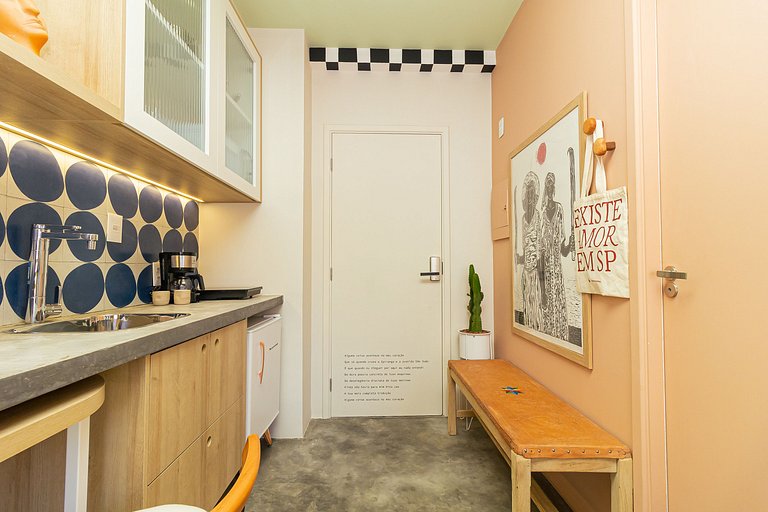Authorial studio in República + rooftop pool