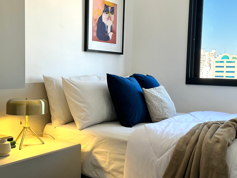 Boho-chic na Bela Vista | 2 quartos