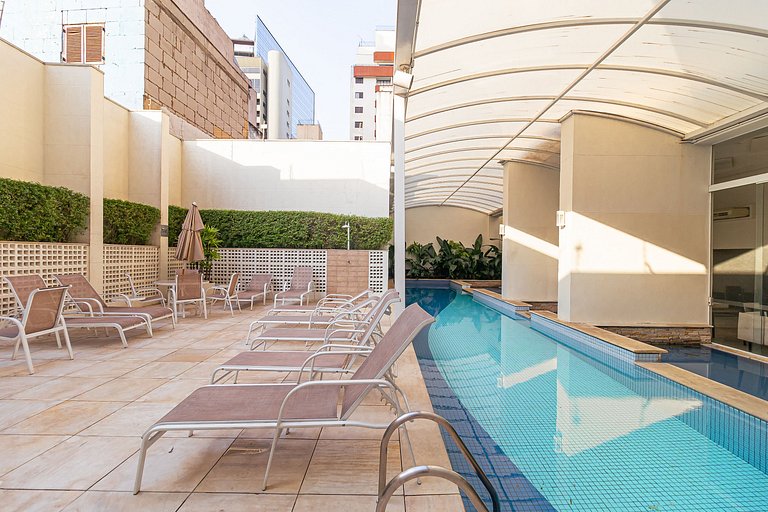 Apt close to Paulista Ave. AC & balcony on 13th F