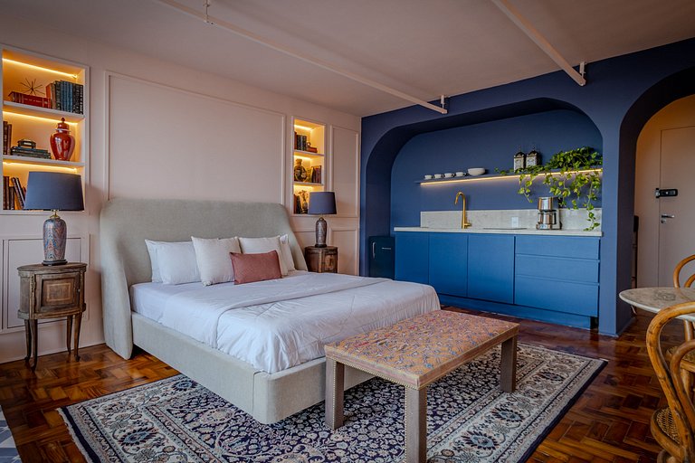Estudio Estilo Marrakech con Bañera y Vista | Centro SP