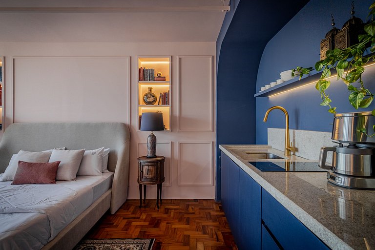 Estudio Estilo Marrakech con Bañera y Vista | Centro SP