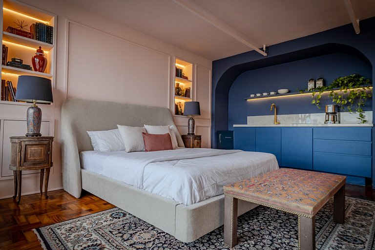 Estudio Estilo Marrakech con Bañera y Vista | Centro SP
