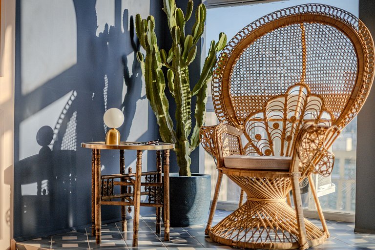 Estudio Estilo Marrakech con Bañera y Vista | Centro SP