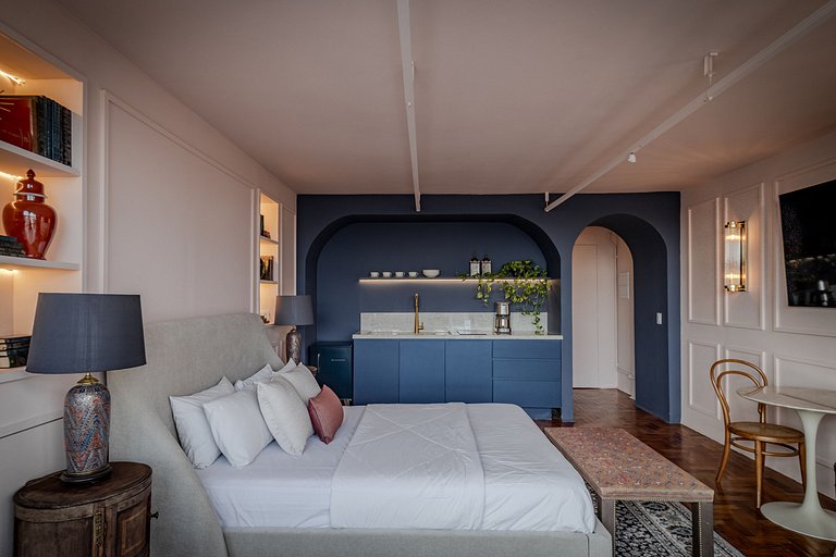 Estudio Estilo Marrakech con Bañera y Vista | Centro SP