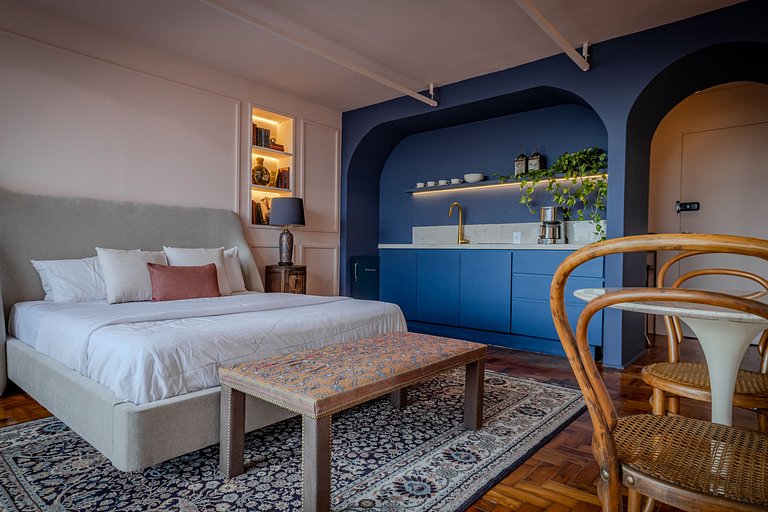 Estudio Estilo Marrakech con Bañera y Vista | Centro SP
