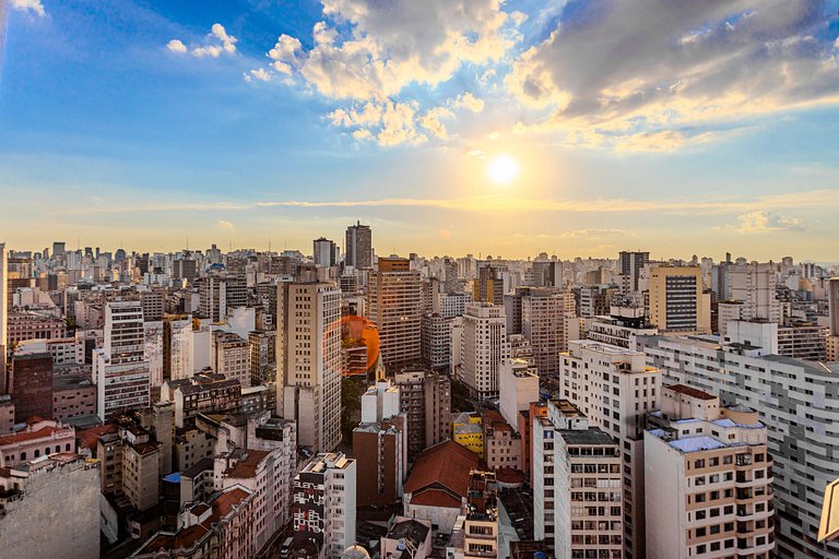 Mirante Arcos: Vista com banheira do 37º andar