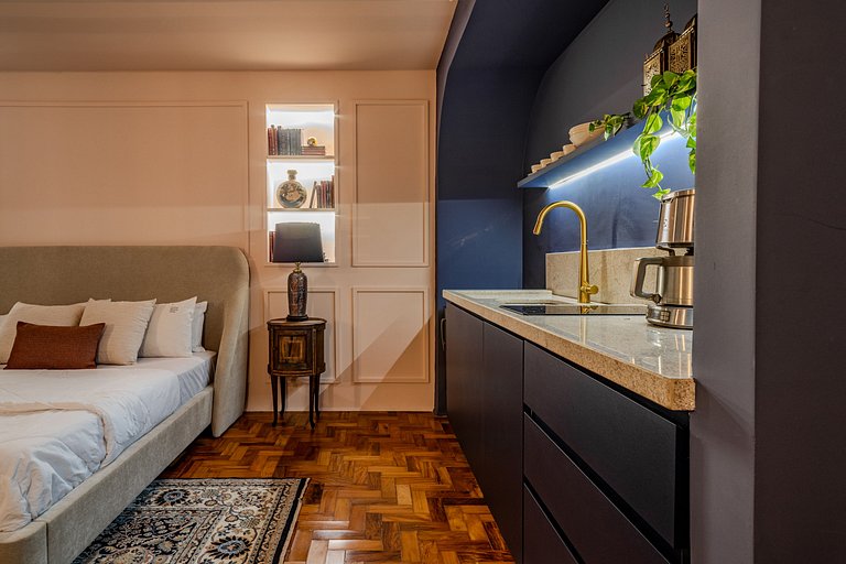 Estudio Estilo Marrakech con Bañera y Vista | Centro SP