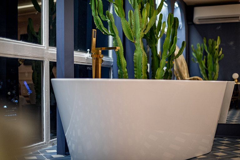 Estudio Estilo Marrakech con Bañera y Vista | Centro SP