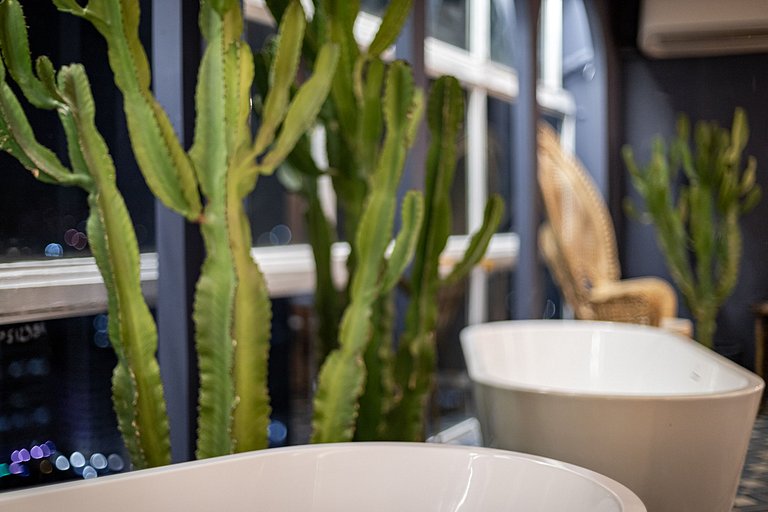 Estudio Estilo Marrakech con Bañera y Vista | Centro SP