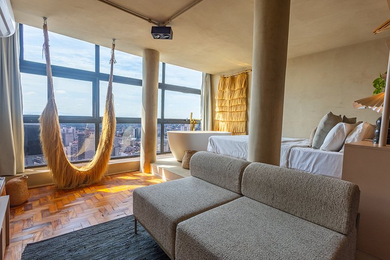 Estudio con Hamaca y Bañera, Vista Panorámica | SP