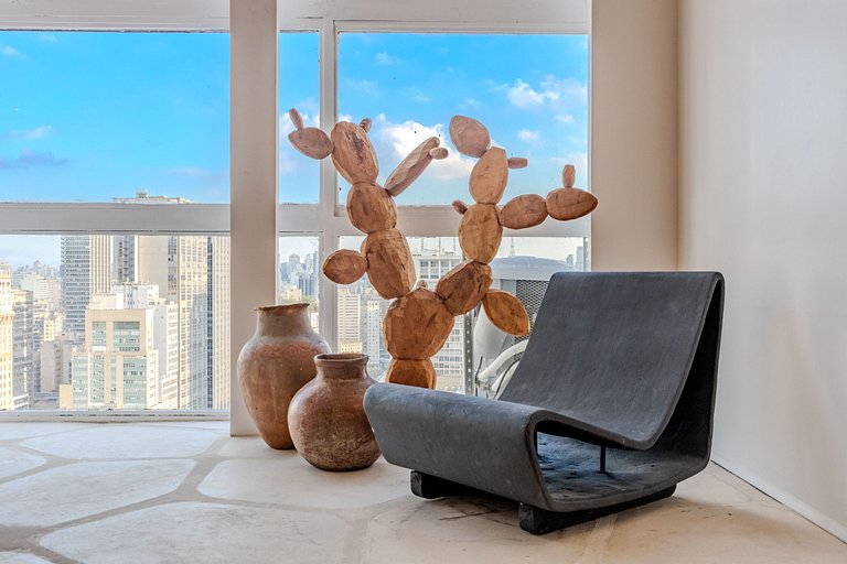 Estudio Estilo Playa con Bañera y Vista | Centro SP