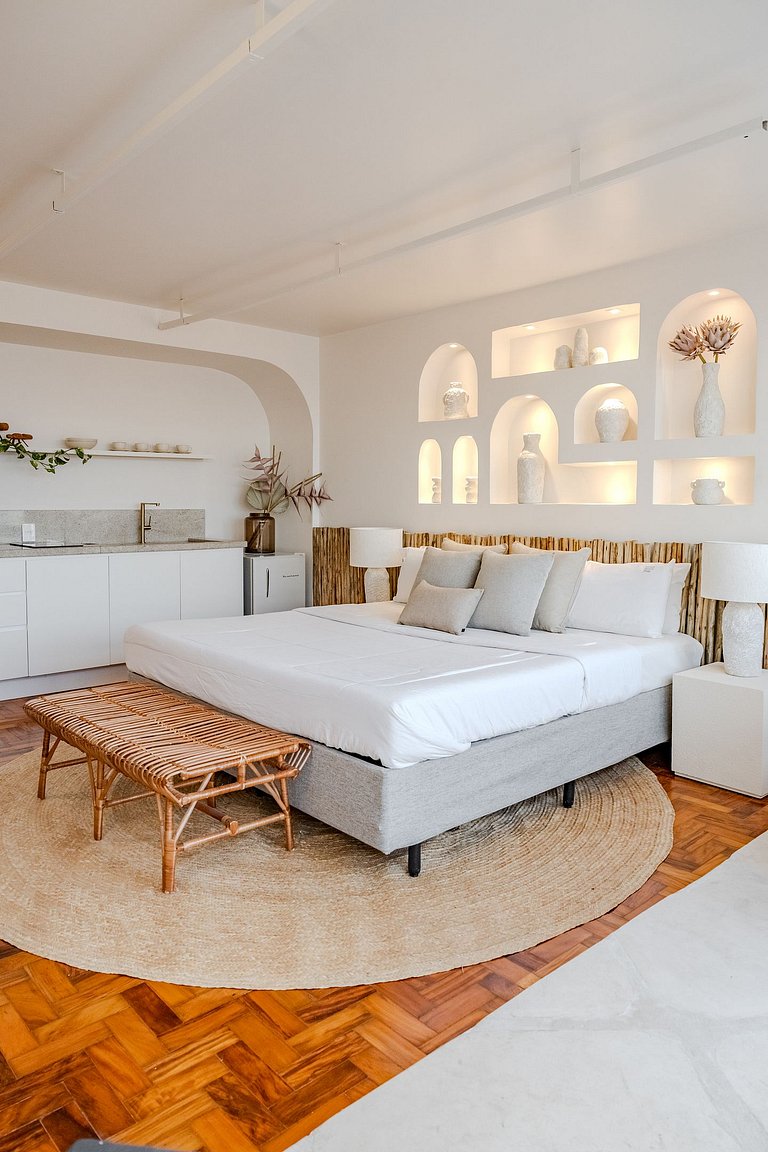 Estudio Estilo Playa con Bañera y Vista | Centro SP