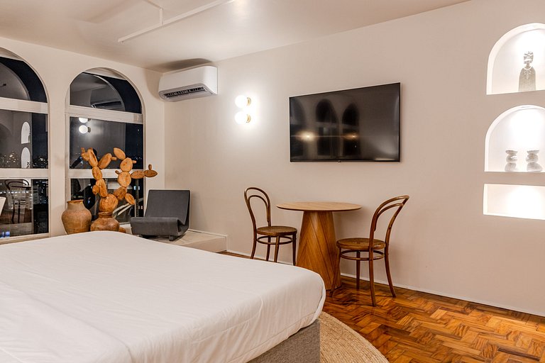 Estudio Estilo Playa con Bañera y Vista | Centro SP