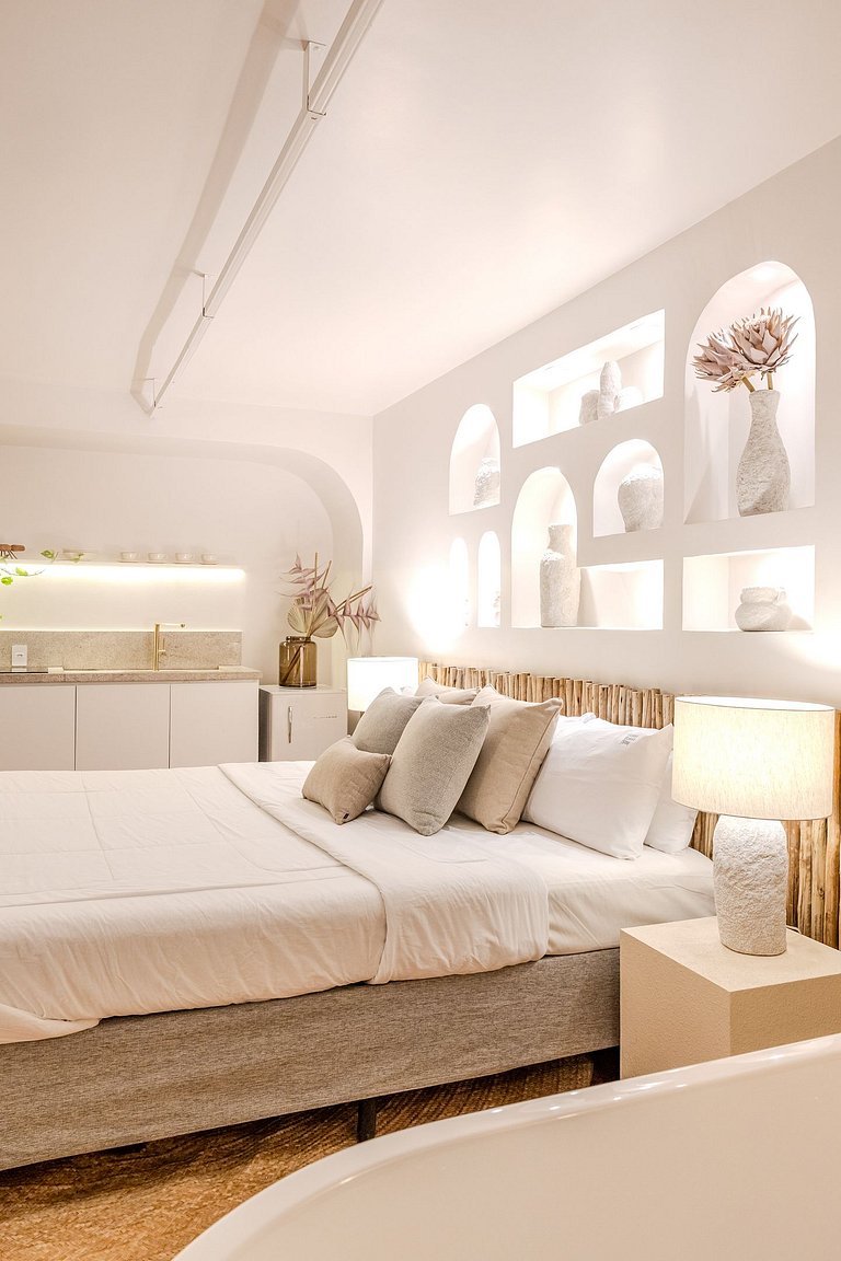 Estudio Estilo Playa con Bañera y Vista | Centro SP