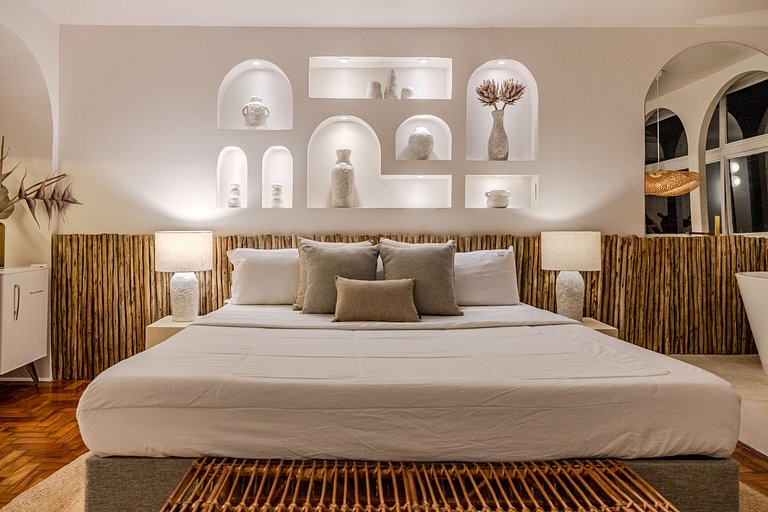 Estudio Estilo Playa con Bañera y Vista | Centro SP