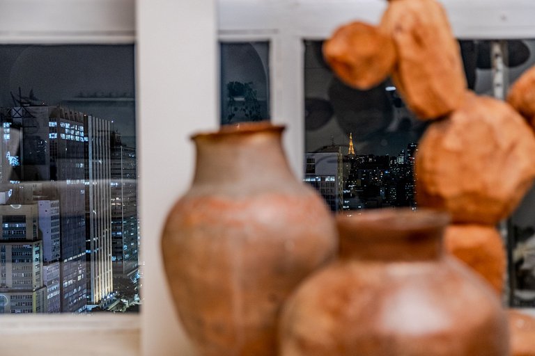 Estudio Estilo Playa con Bañera y Vista | Centro SP