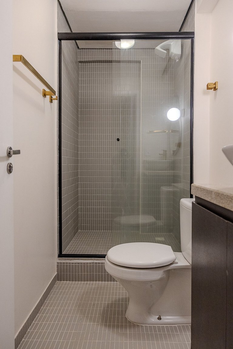 Estudio Estilo Playa con Bañera y Vista | Centro SP