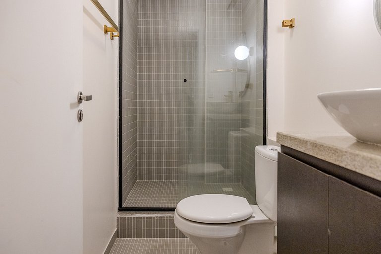 Estudio Estilo Playa con Bañera y Vista | Centro SP
