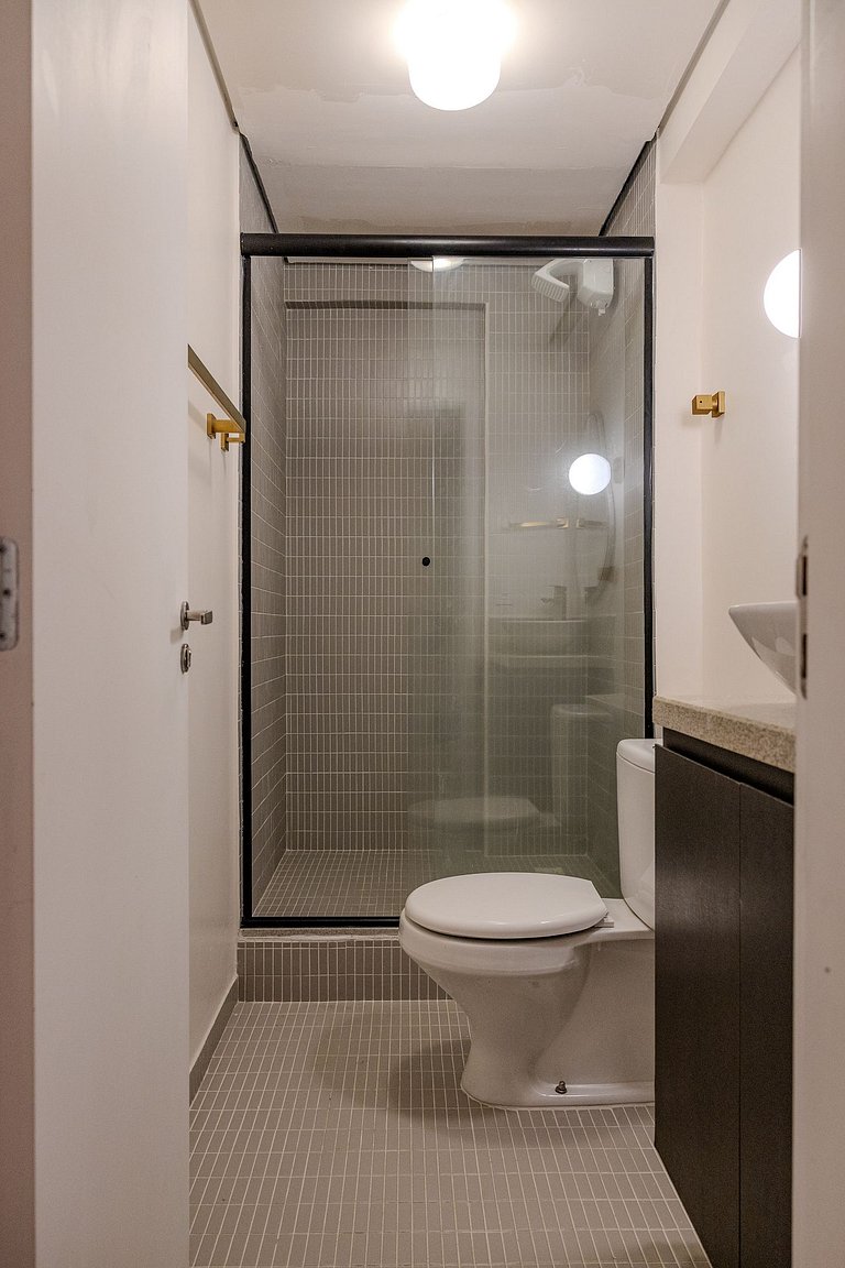 Estudio Estilo Playa con Bañera y Vista | Centro SP