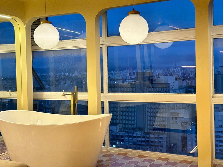 Flamingo Sampa Spa: vista e banheira
