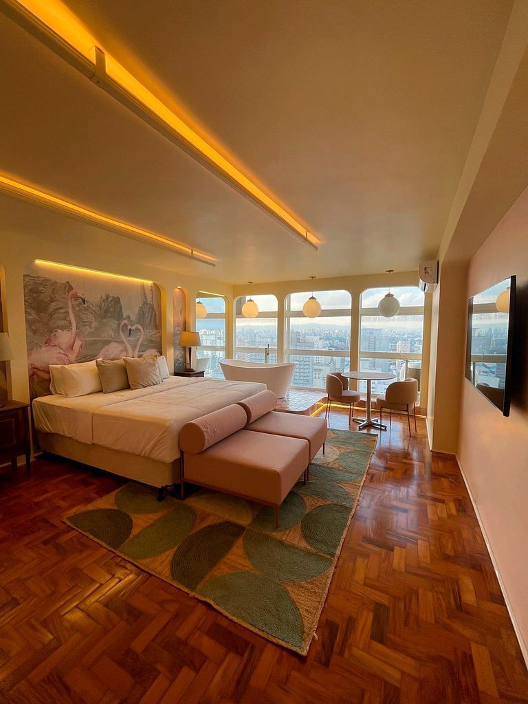 Flamingo Sampa Spa: vista e banheira