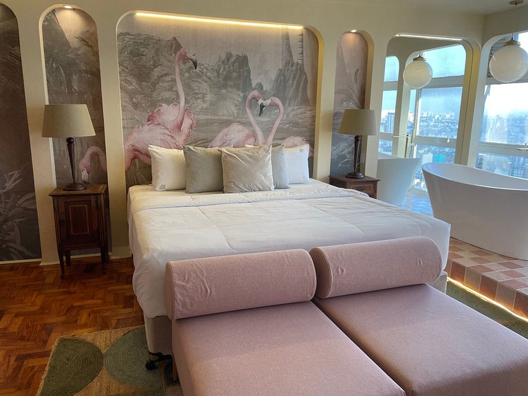 Flamingo Sampa Spa: vista e banheira