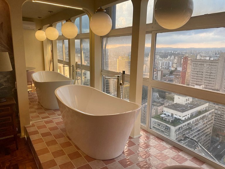 Flamingo Sampa Spa: vista e banheira