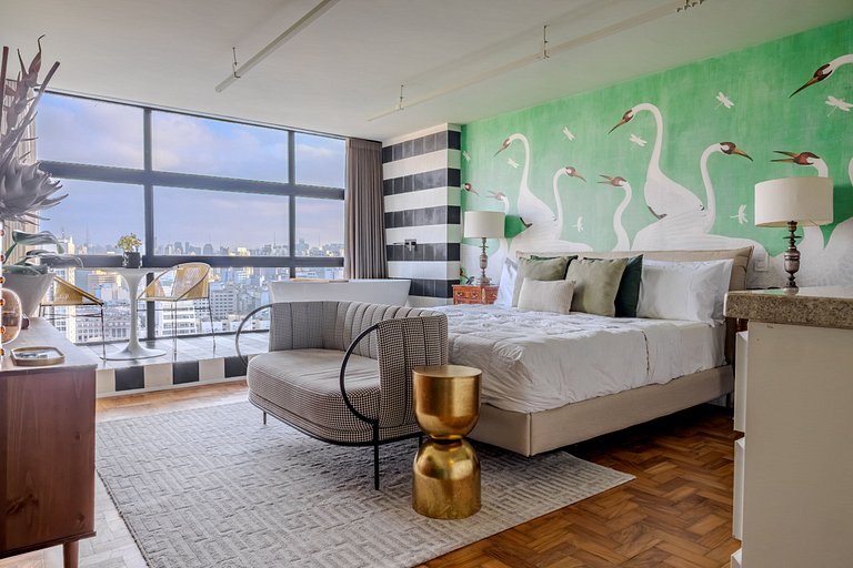 Estudio para Parejas con Bañera y Vista | Centro SP