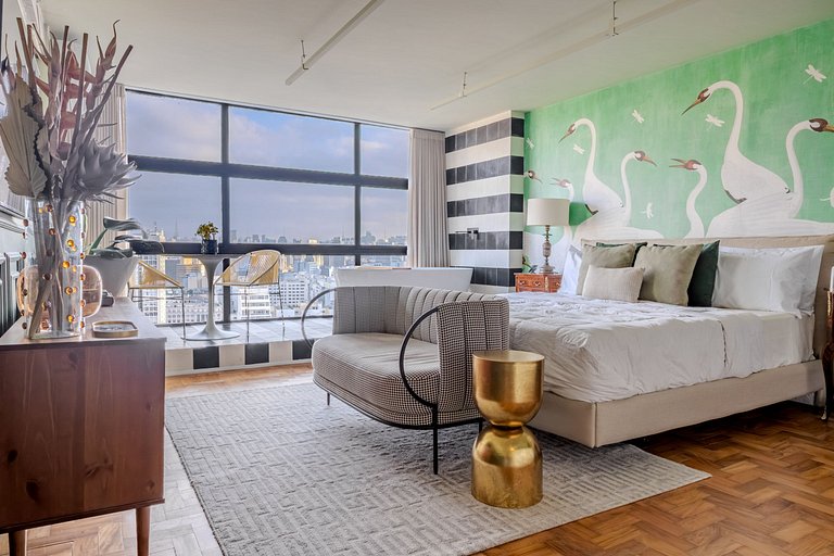 Estudio para Parejas con Bañera y Vista | Centro SP