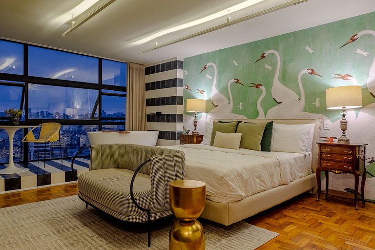 Estudio para Parejas con Bañera y Vista | Centro SP