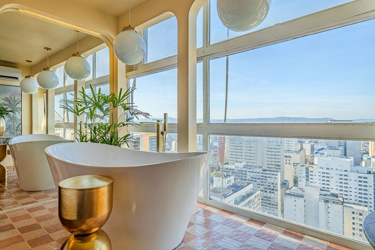 Flamingo Sampa Spa: vista e banheira