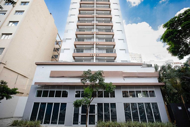 1 quarto com AC e estrutura top em Pinheiros