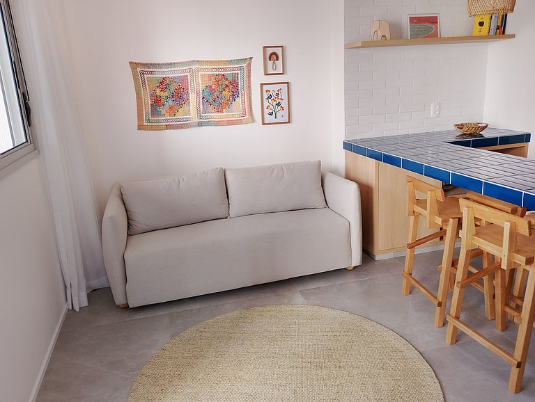 1 quarto com AC e estrutura top em Pinheiros