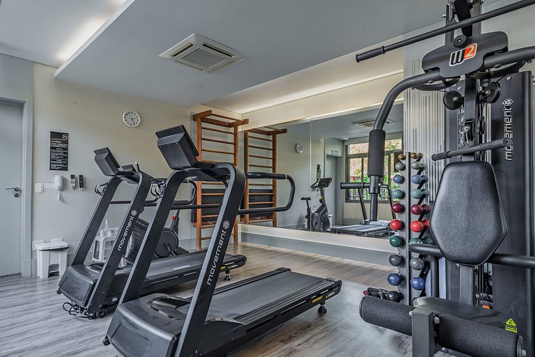 Apartamento decorado com vista