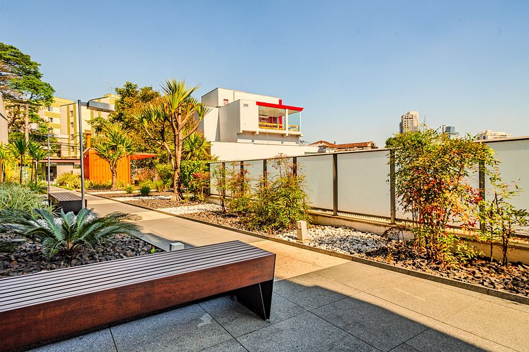 Apartamento decorado com vista